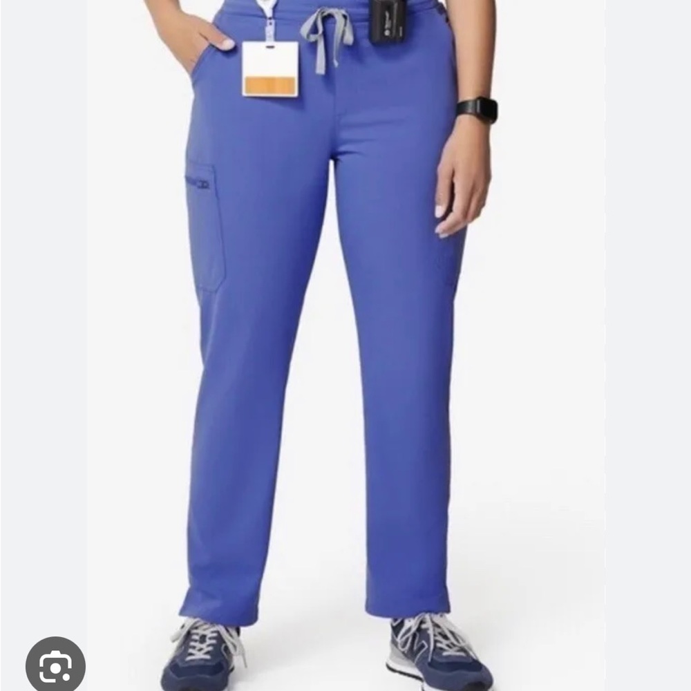Figs XXS tall limited edition denim blue yola skinny scrub pant